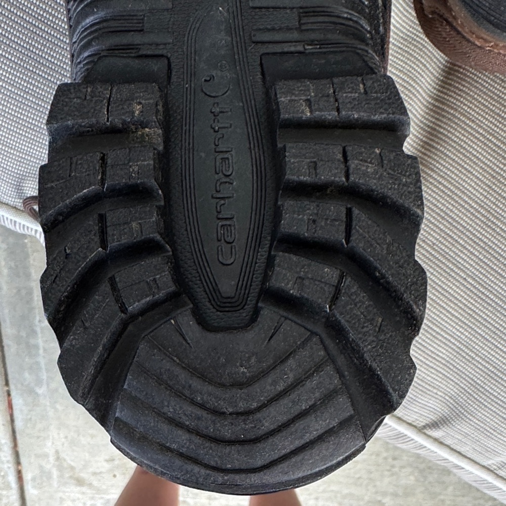 Carhartt Brown Work Boots with Orange Accents - Picture 12 of 13